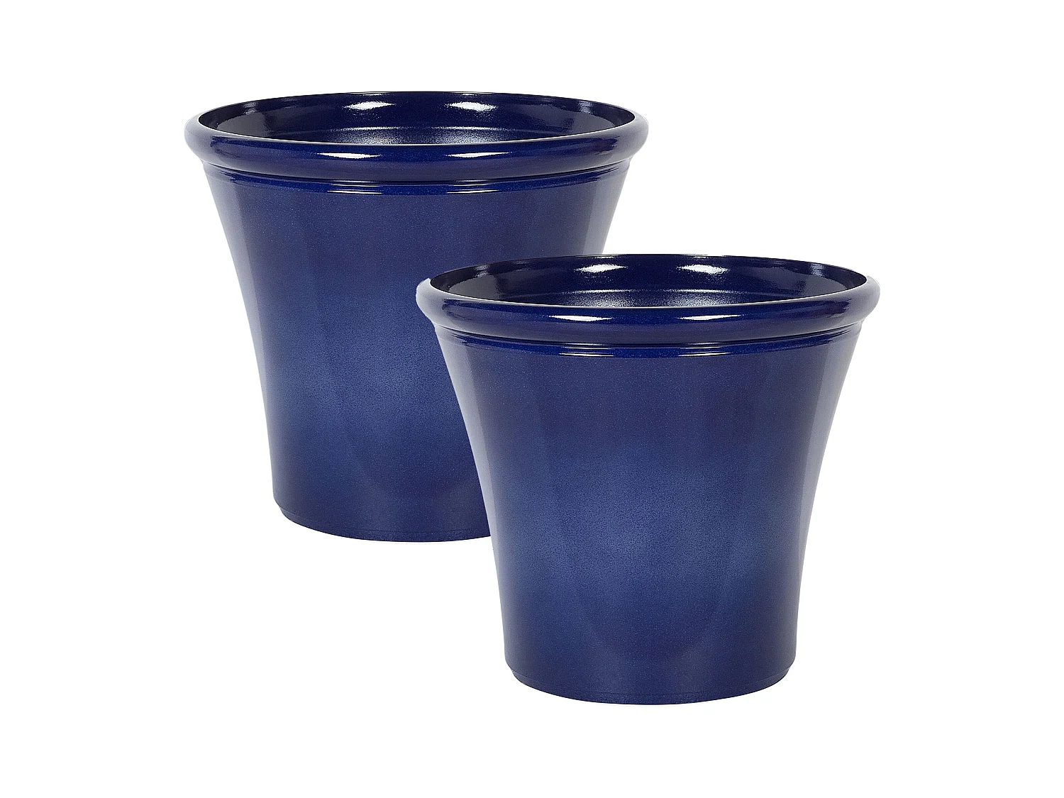 Set van 2 bloempotten KOKKINO Steen 46 cm Marineblauw