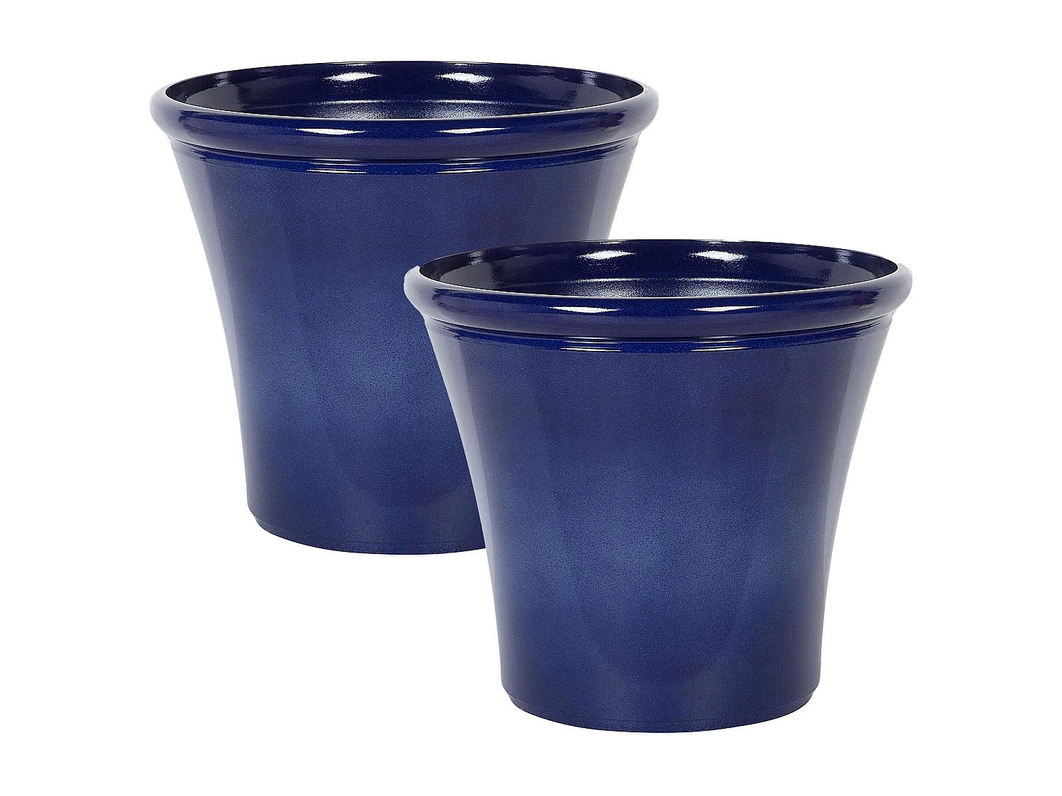 Set van 2 bloempotten KOKKINO Steen 46 cm Marineblauw