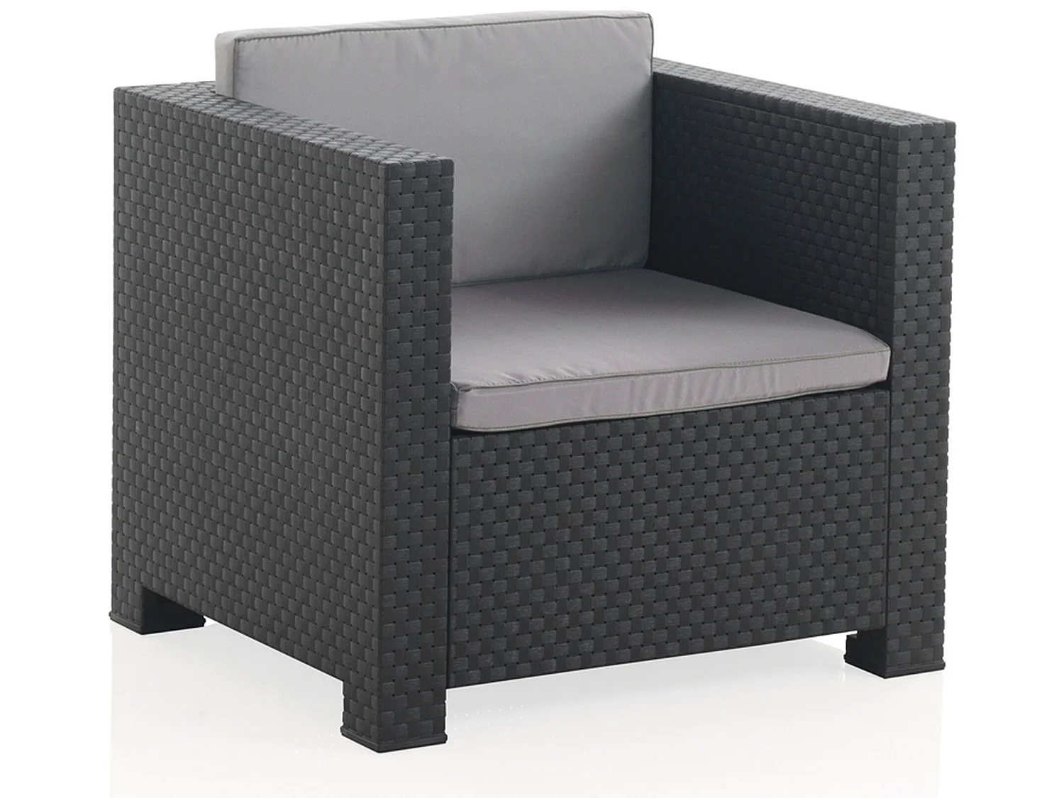 Fauteuil de jardin individuel diva graphite 74 x 66 x 72 x 66 x 72
