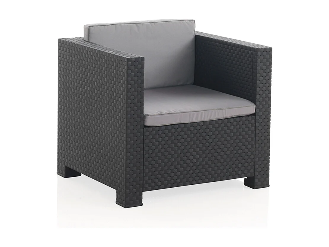 Fauteuil de jardin individuel diva graphite 74 x 66 x 72 x 66 x 72