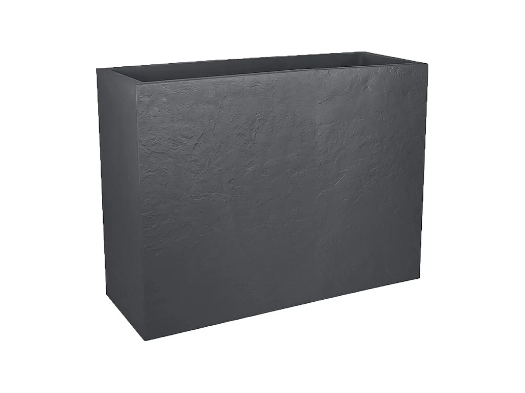 Jardinera rectangular Volcania efecto piedra - 78,50 x 29,50 x 60 cm
