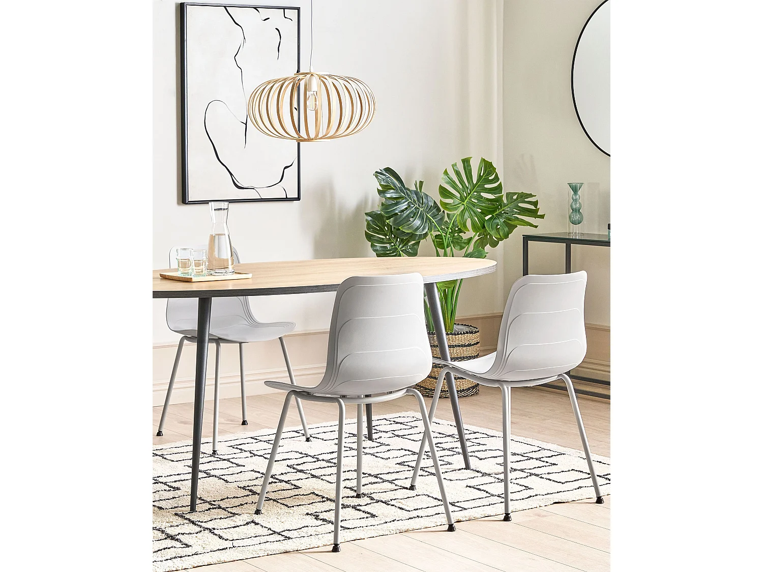 Set van 2 eetkamerstoelen LOOMIS Lichtgrijs