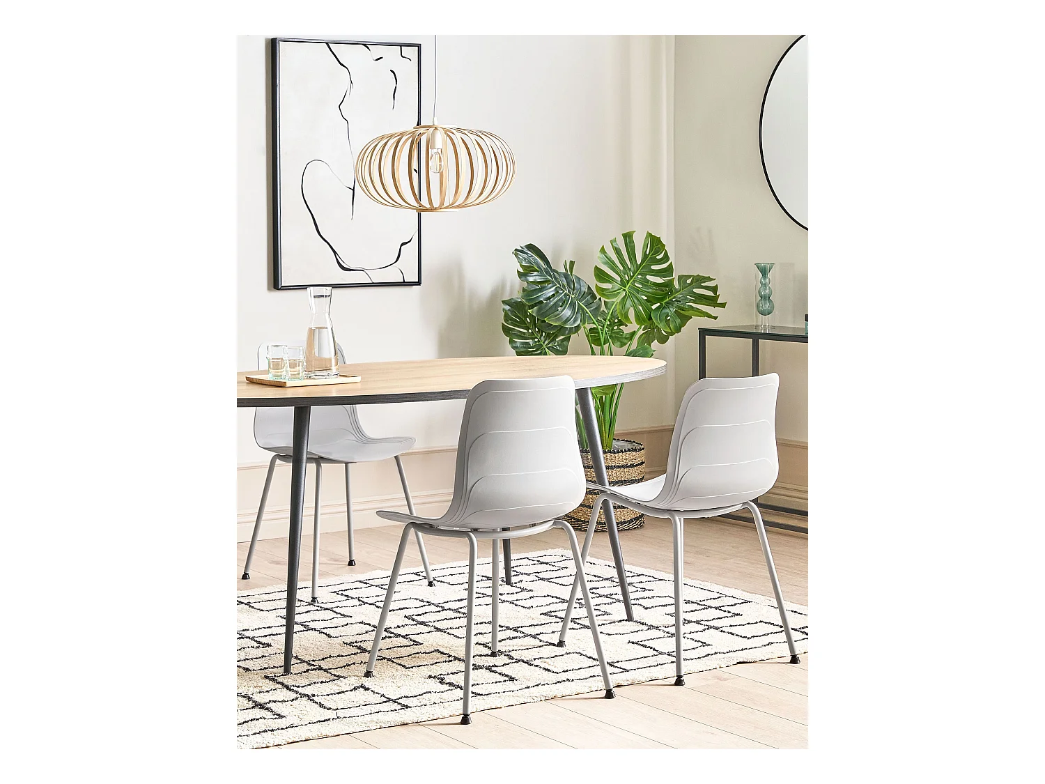 Set van 2 eetkamerstoelen LOOMIS Lichtgrijs