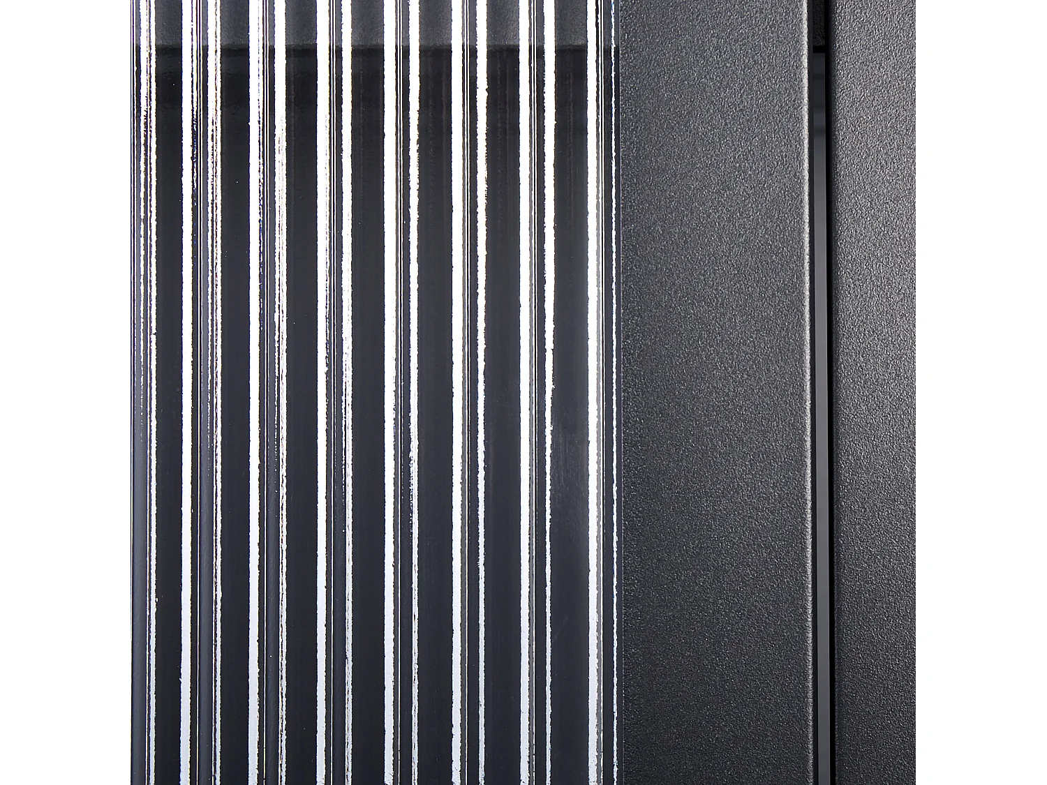 Witryna ze szklaną gablotą LERRYN Metal 90 cm Czarny