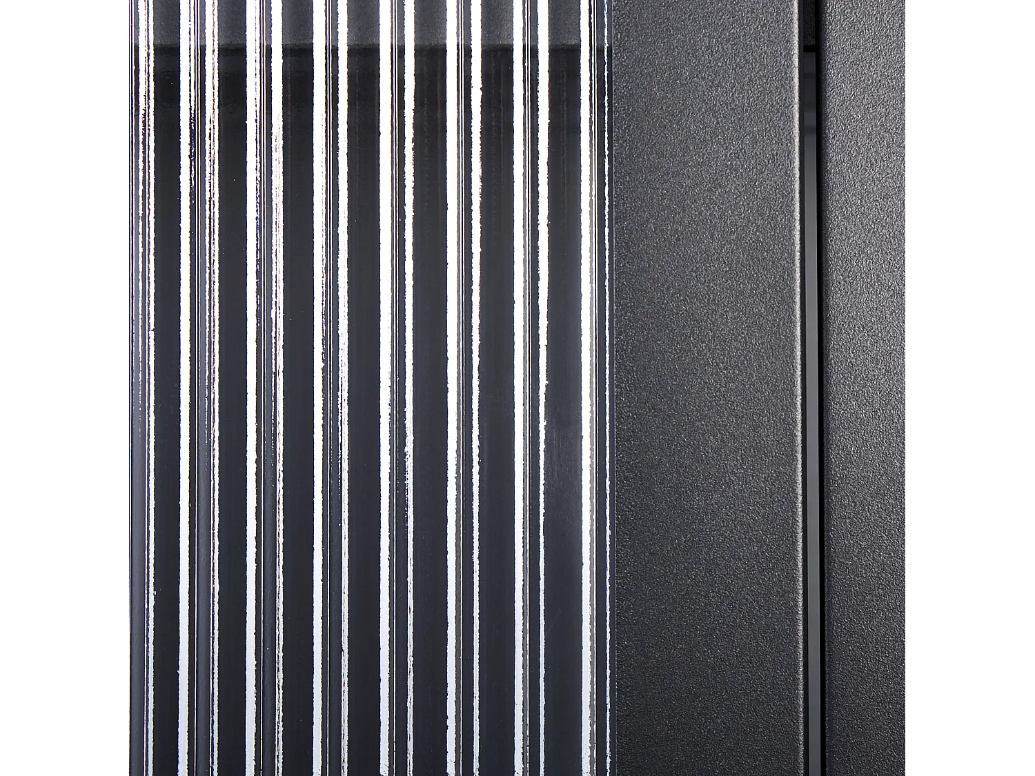 Armadio con ante in vetro LERRYN Metallo 90 cm Nero