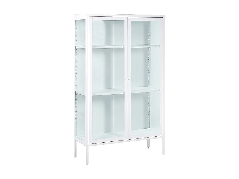 Vitrine en verre NASH Métal 90 cm Blanc