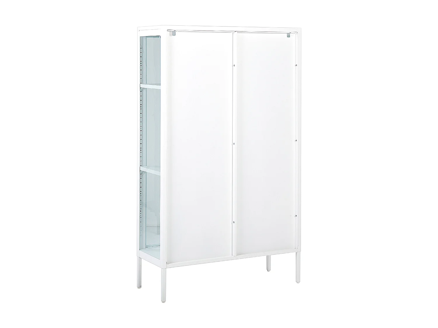 Vitrine en verre NASH Métal 90 cm Blanc