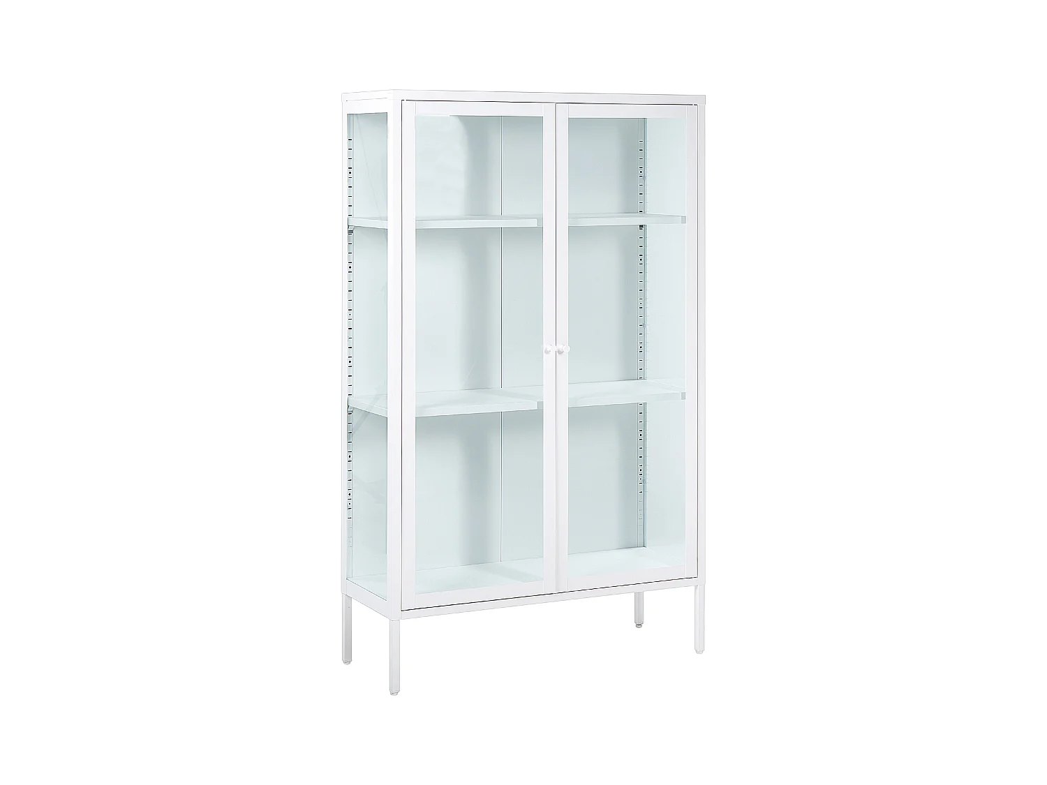 Vitrine en verre NASH Métal 90 cm Blanc