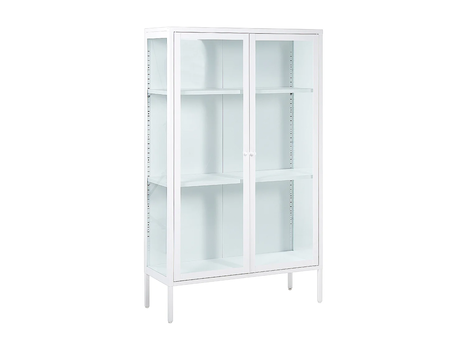 Vitrine en verre NASH Métal 90 cm Blanc