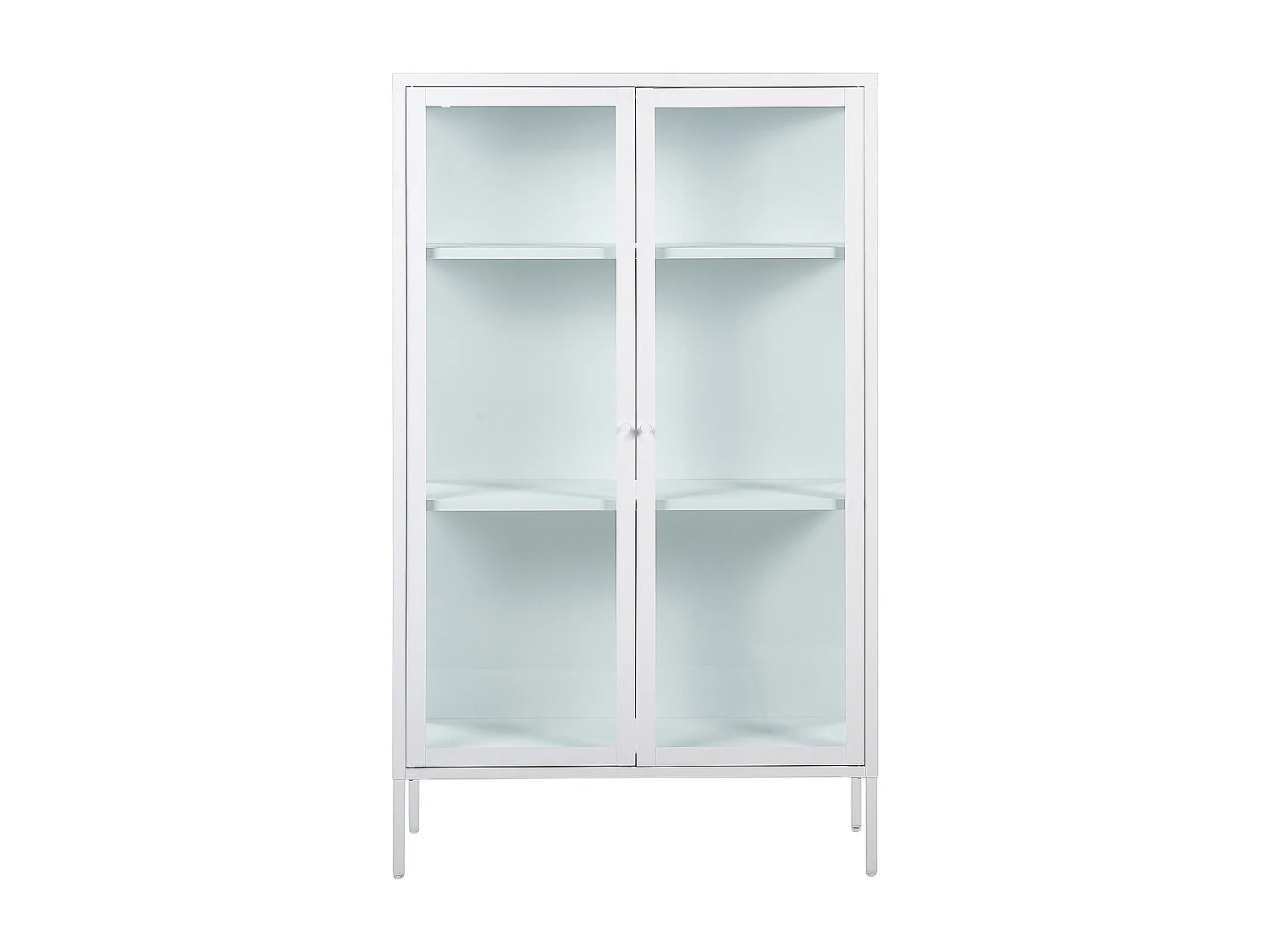 Vitrine en verre NASH Métal 90 cm Blanc