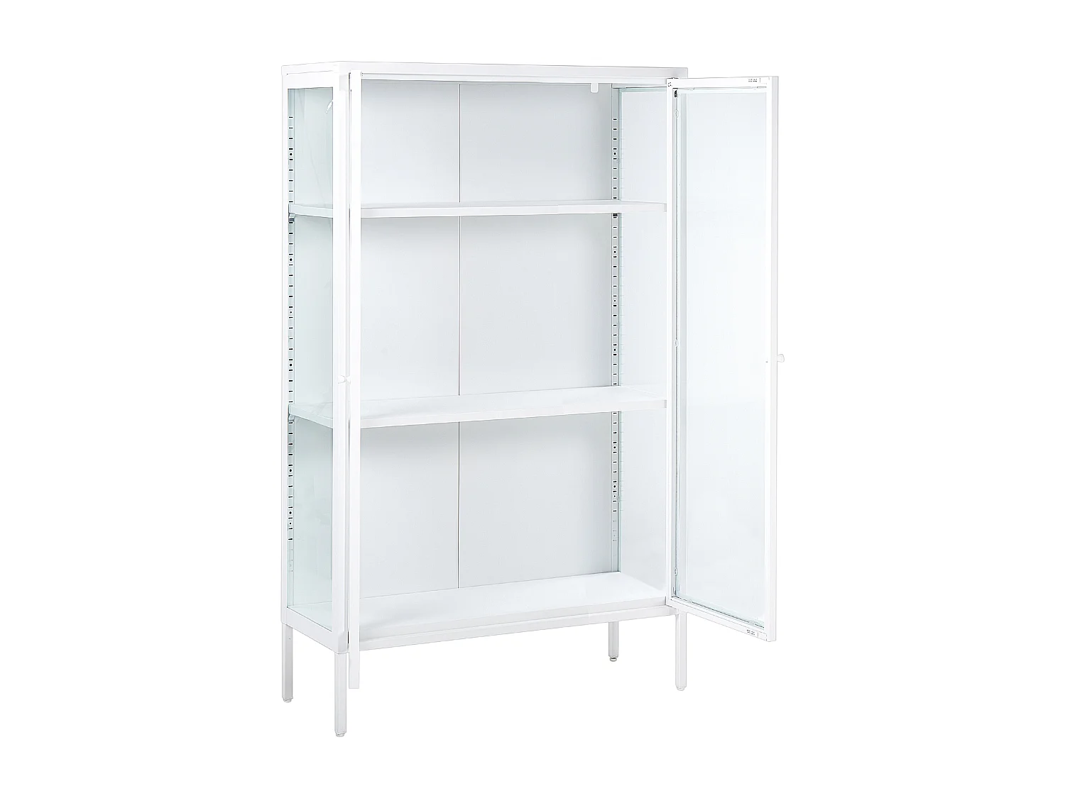 Vitrine en verre NASH Métal 90 cm Blanc