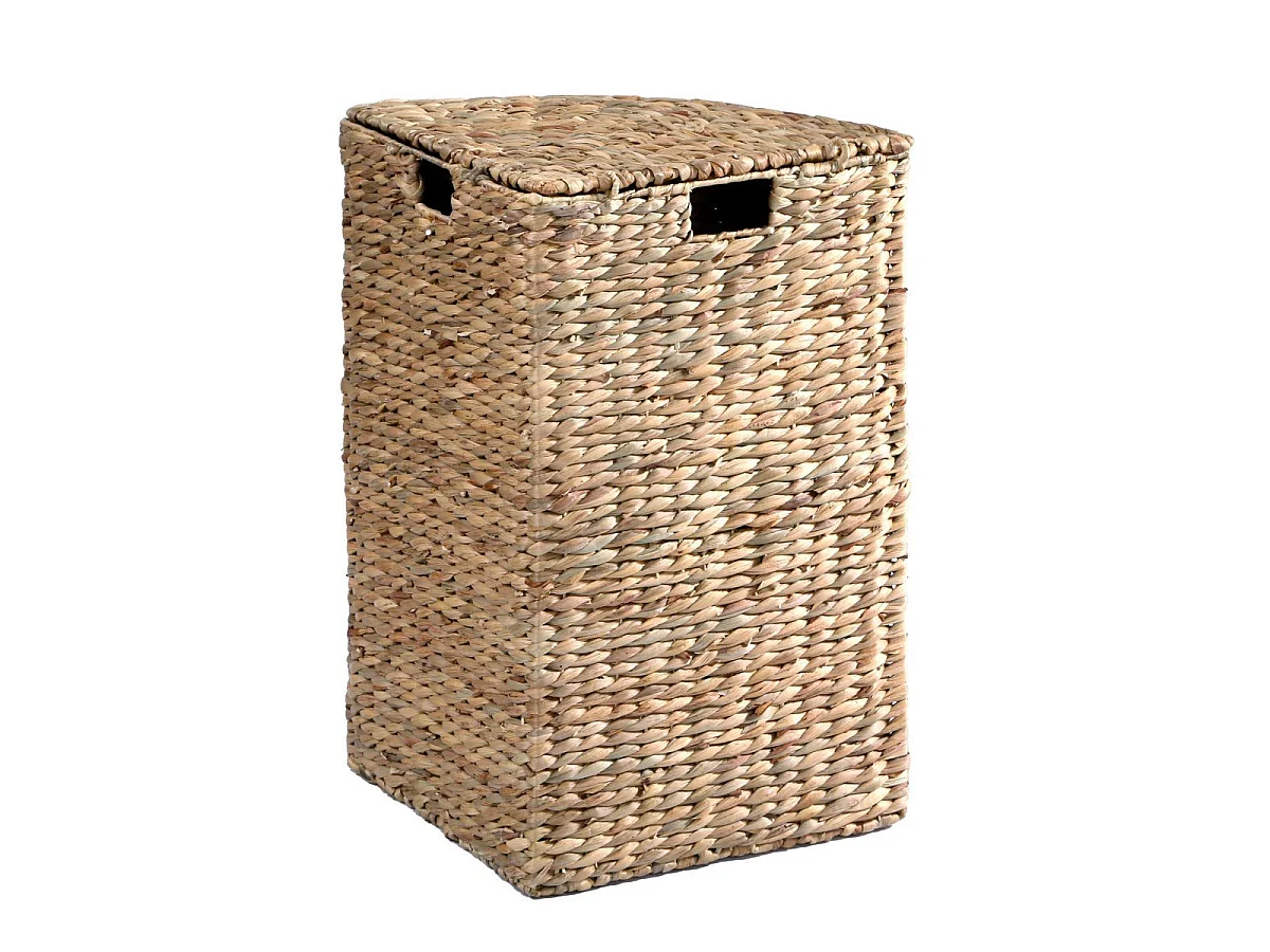 Panier à Linge d'Angle en Jacinthe d'Eau - H66 cm