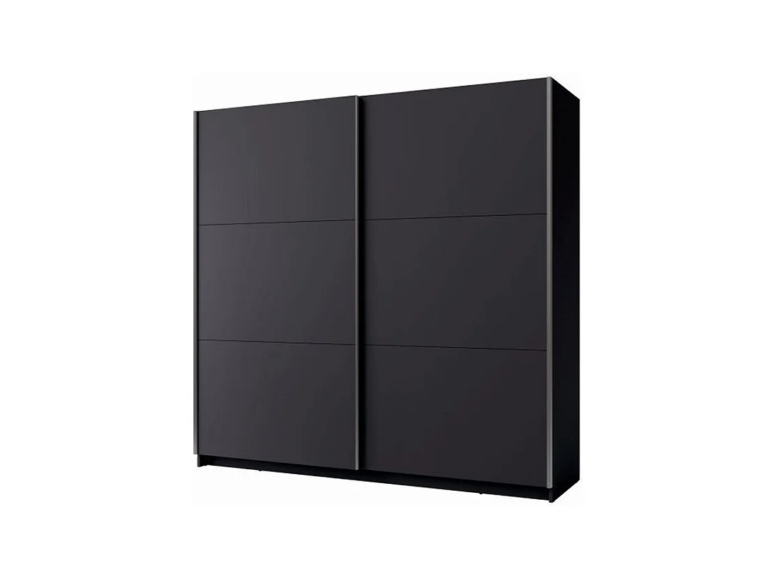 Armoire, garde robe 200 cm 2 portes coulissantes - gris graphite - Collection ARSALA