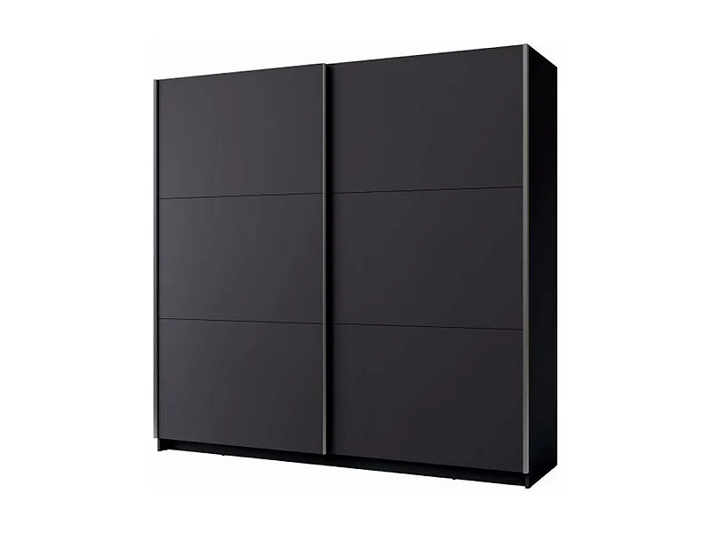 Armoire, garde robe 200 cm 2 portes coulissantes - gris graphite - Collection ARSALA