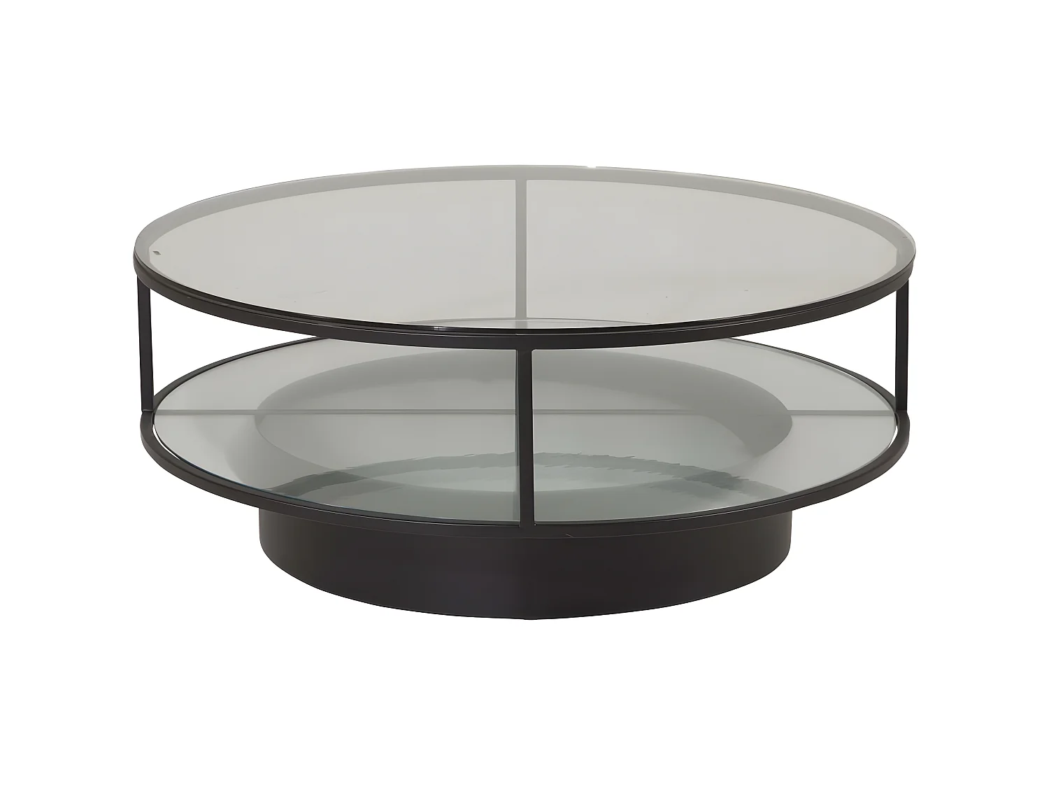 Table Basse Design en Verre "Falsterbo" 100cm Noir