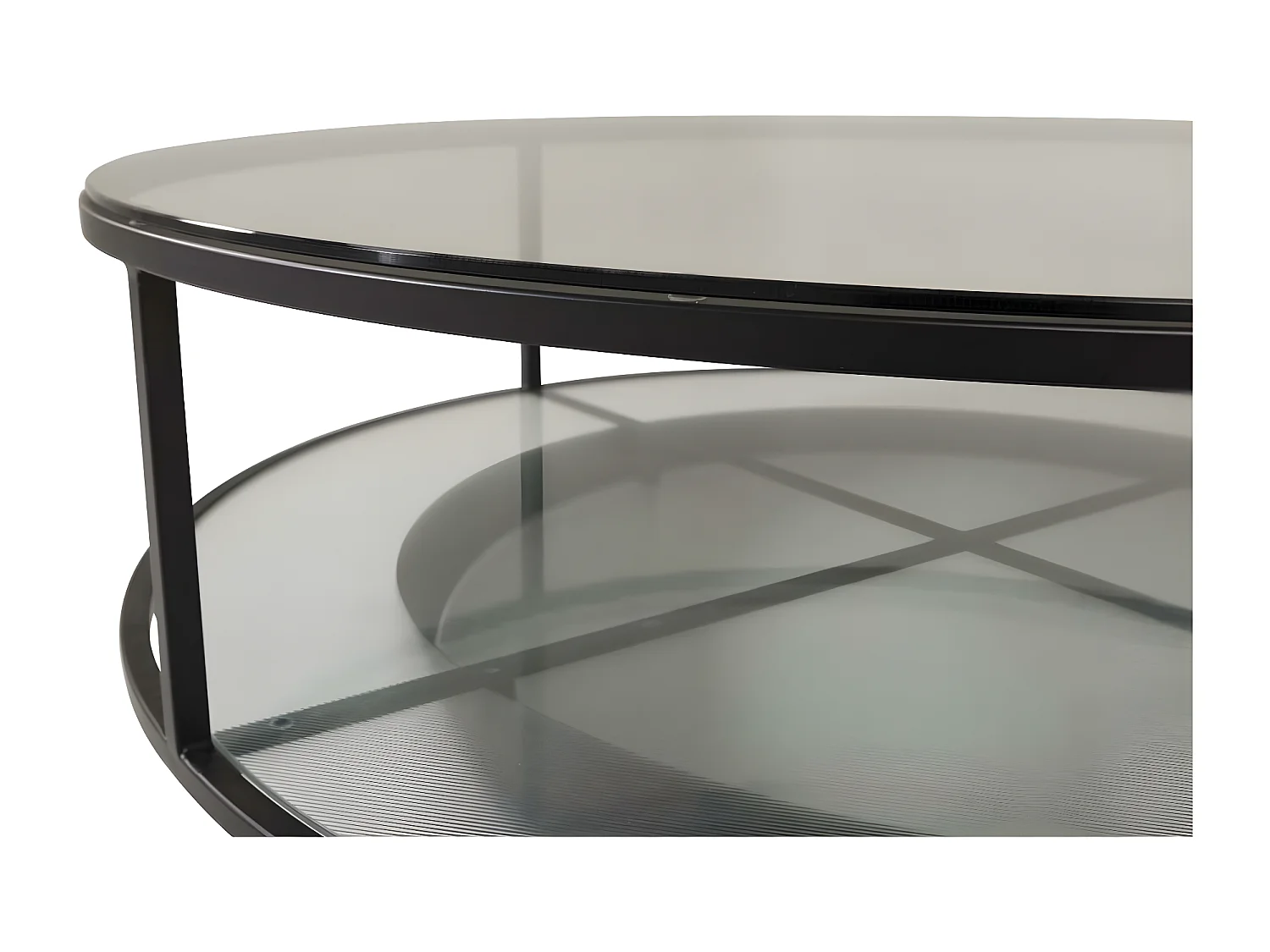 Table Basse Design en Verre "Falsterbo" 100cm Noir