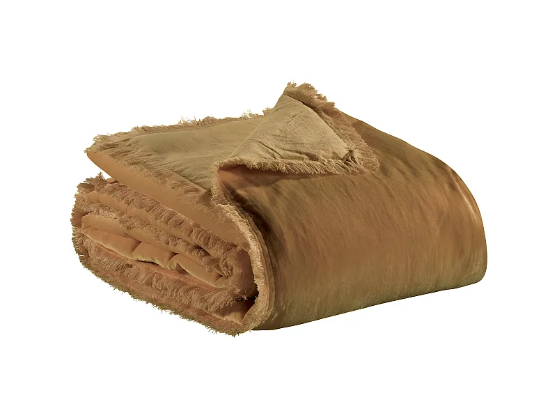 Effen plaid Fara Brons 135 x 200 cm