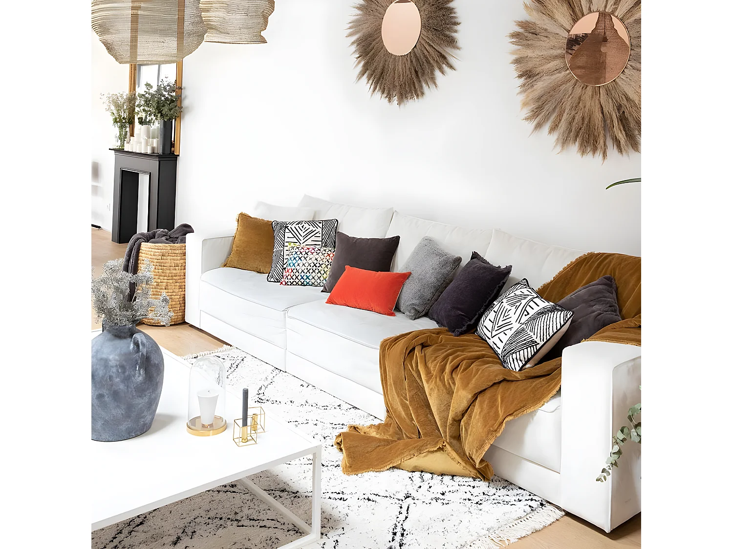 Plaid aus Baumwolle und Polyester Fara 200 x 135 cm