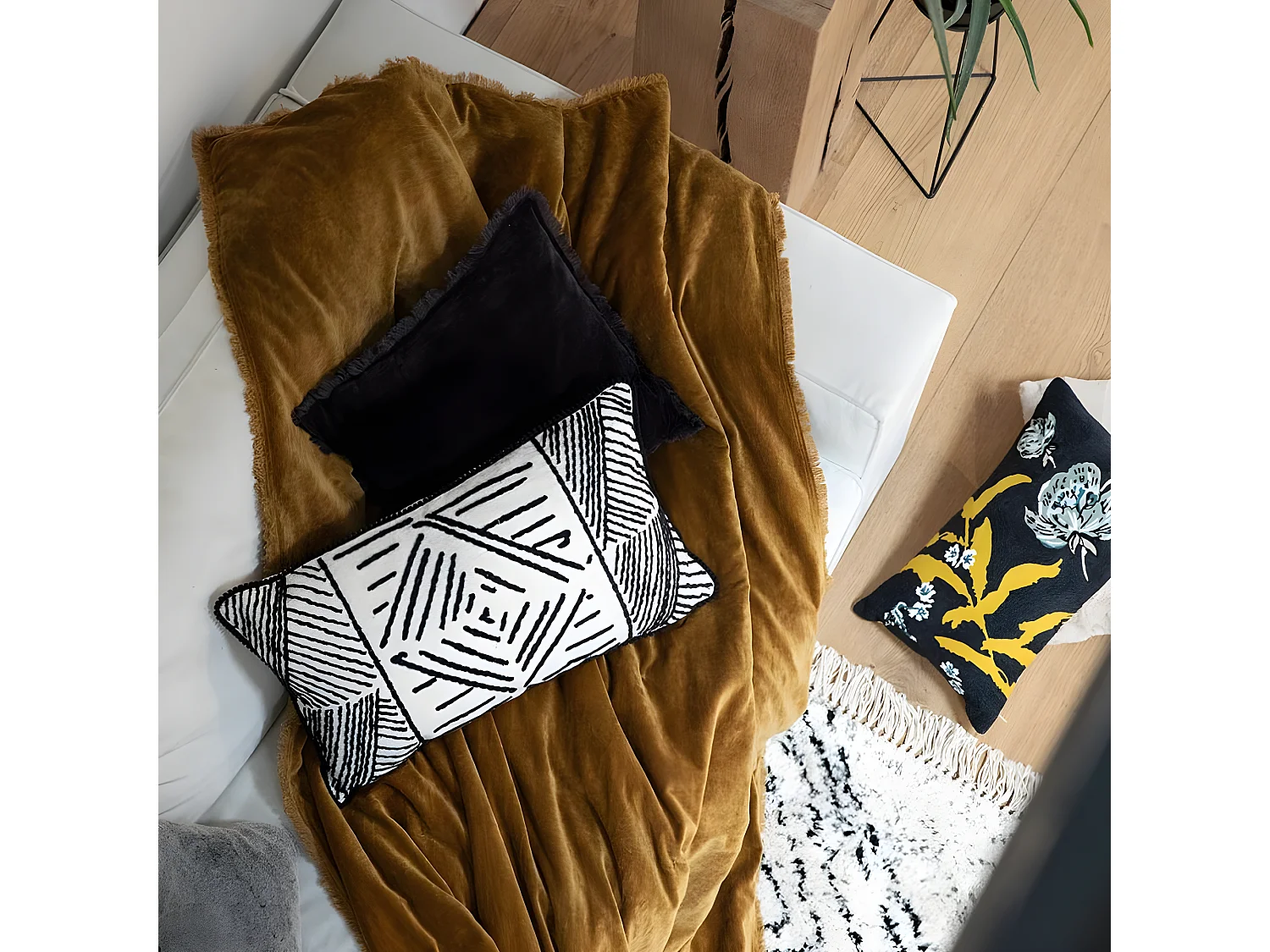 Plaid aus Baumwolle und Polyester Fara 200 x 135 cm