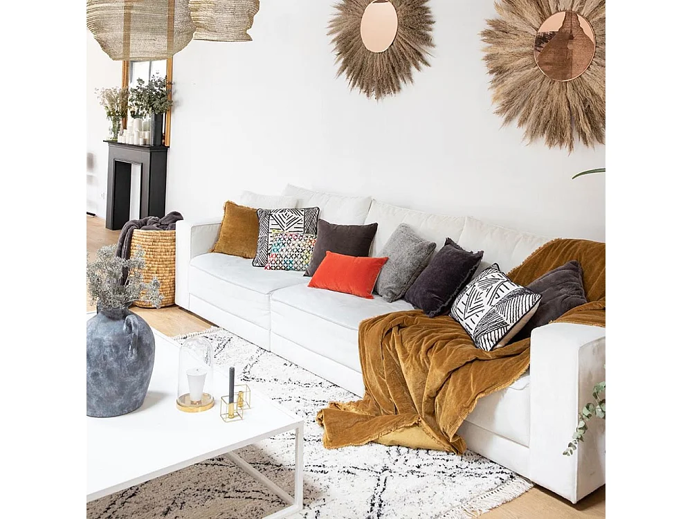 Manta de algodón y poliéster Fara 200 x 135 cm