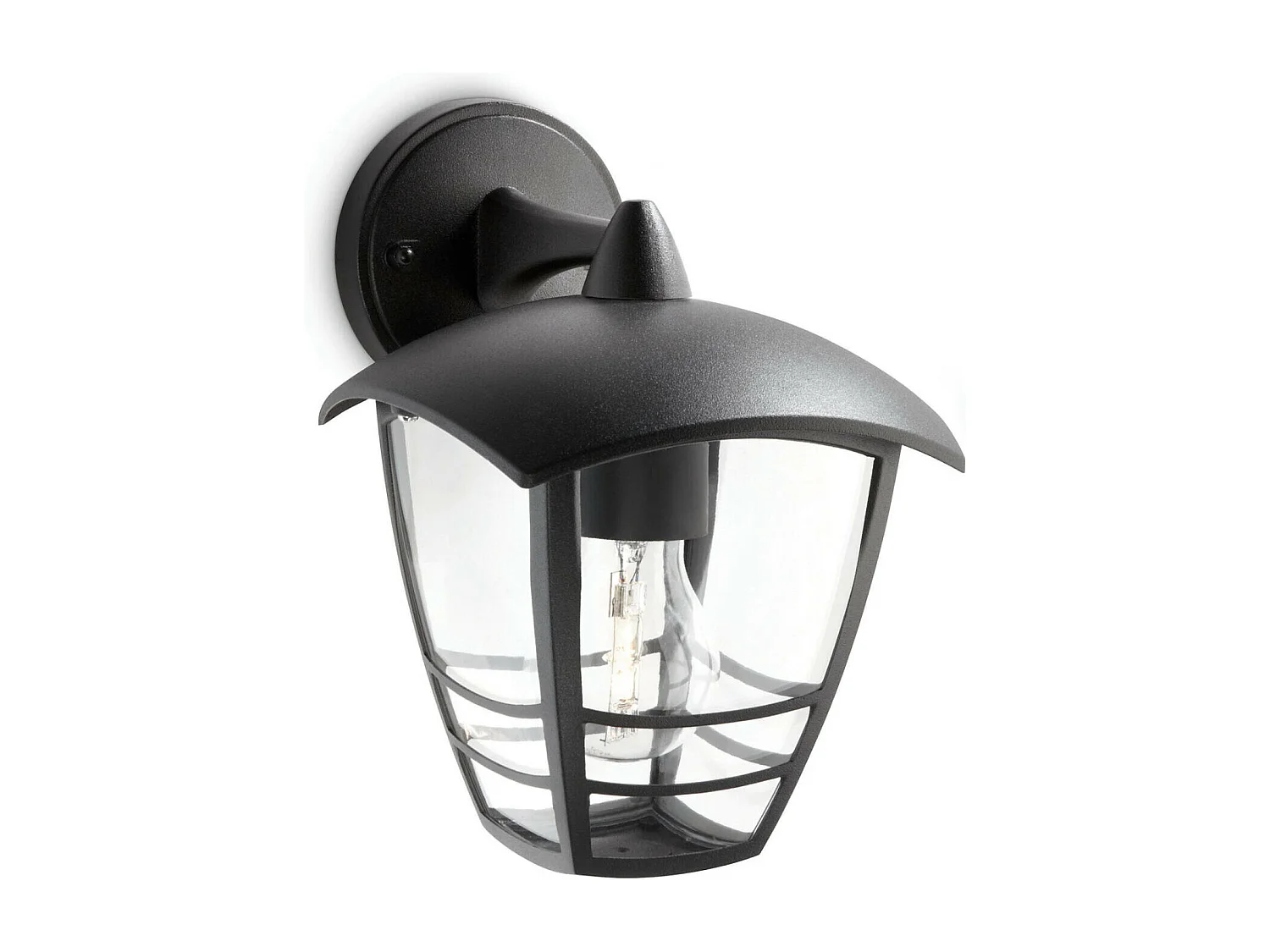 Applique Exterieure Murale Inv. 1x60w Noir Mod. Creeks Philips.