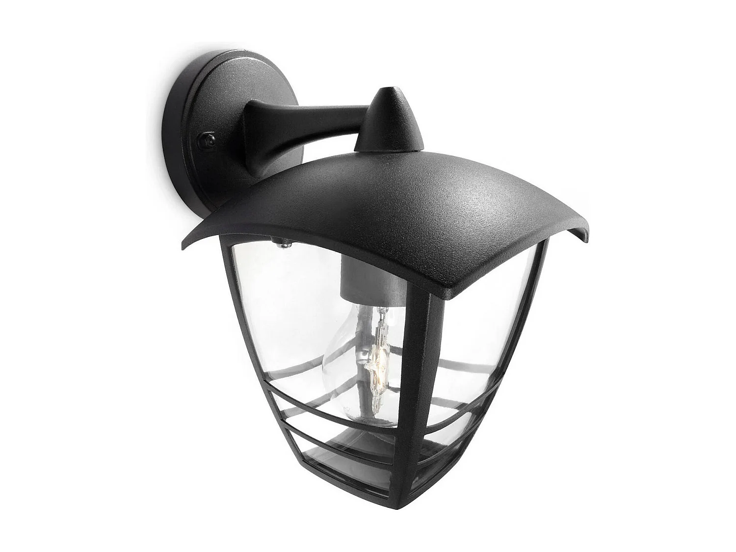 Applique Exterieure Murale Inv. 1x60w Noir Mod. Creeks Philips.