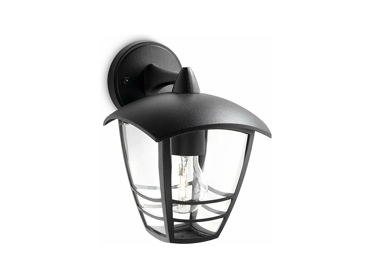 Applique Exterieure Murale Inv. 1x60w Noir Mod. Creeks Philips.