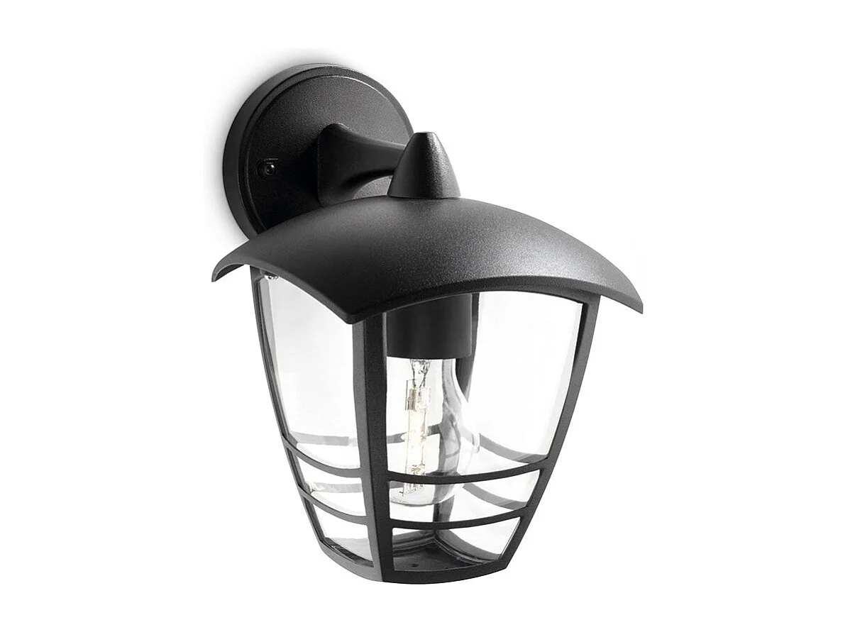 Buitenwandlantaarn - PHILIPS - Creek - Aluminium - Zwart