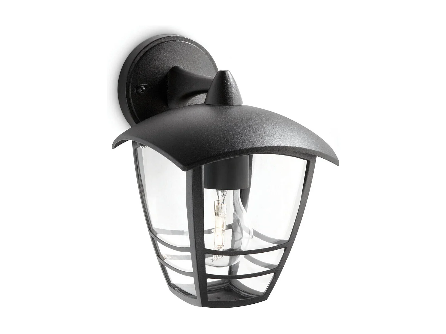 Buitenwandlantaarn - PHILIPS - Creek - Aluminium - Zwart