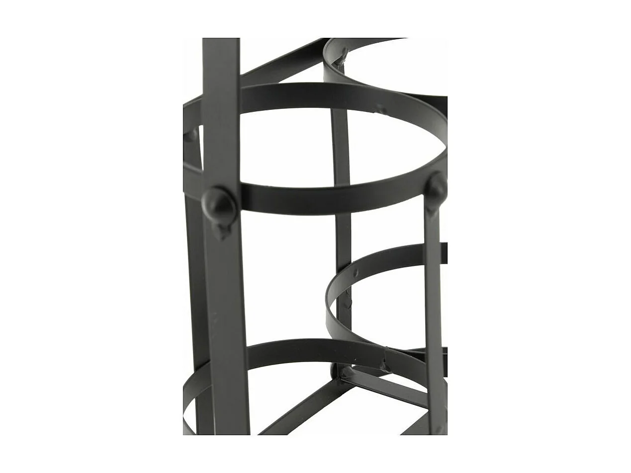 Panier bouteilles en métal et bois 2 bouteilles