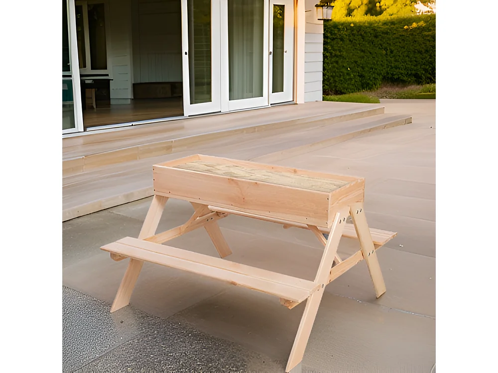 Kindertisch mit integriertem Sandkasten