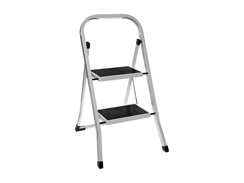 Escabeau 2 Marches en Métal 104cm Blanc