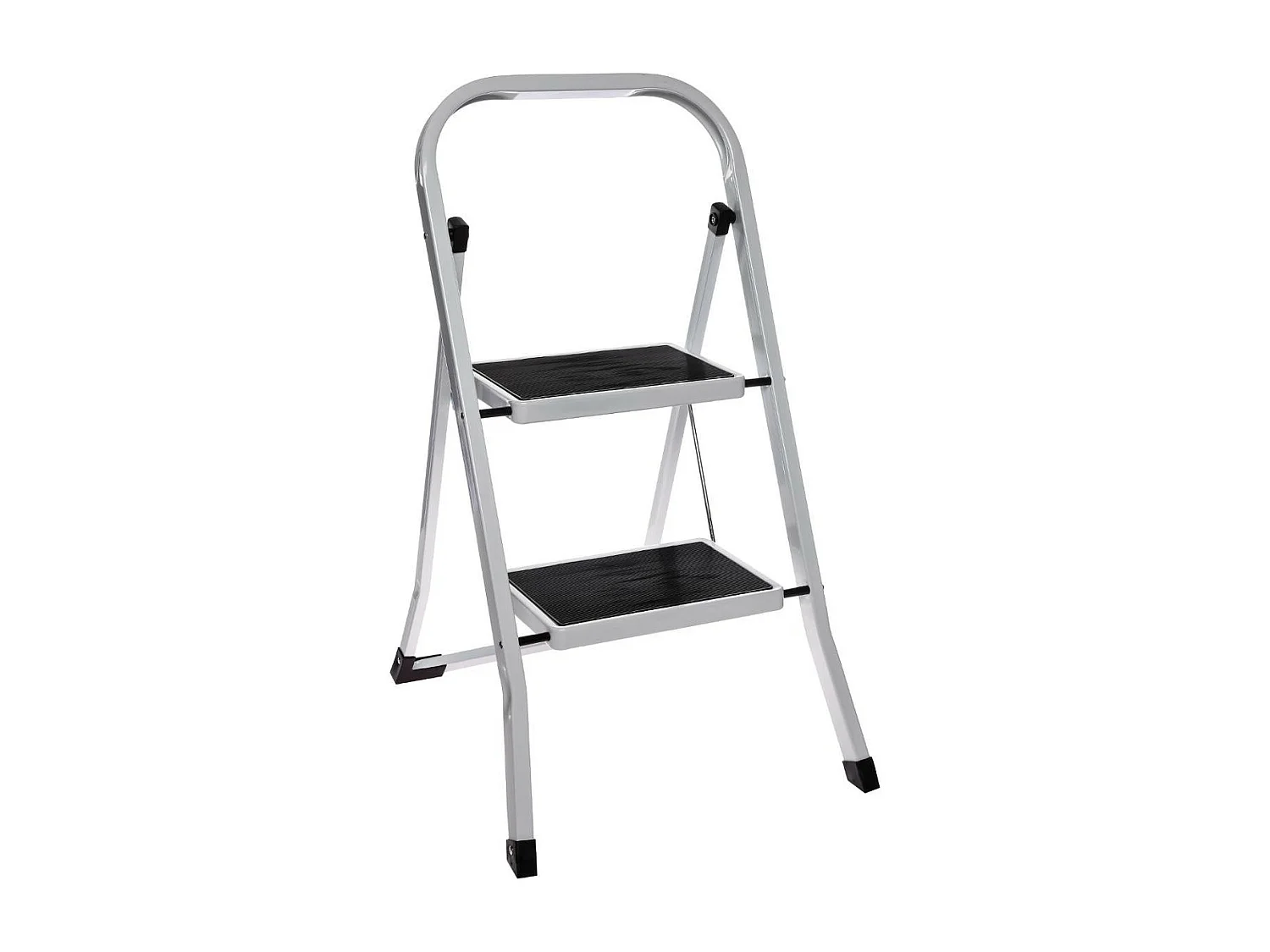 Escabeau 2 Marches en Métal 104cm Blanc