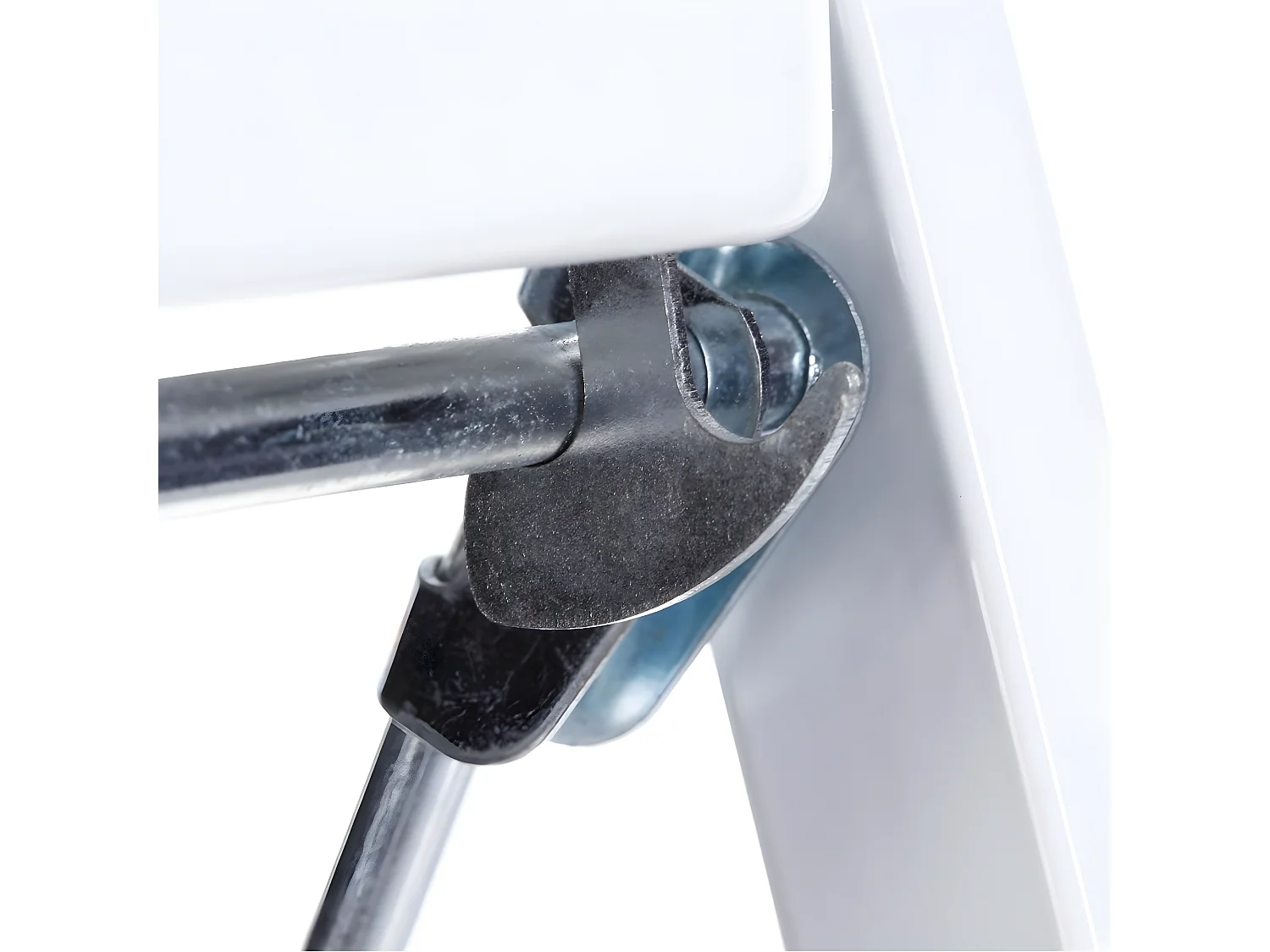 Escabeau 2 Marches en Métal 104cm Blanc