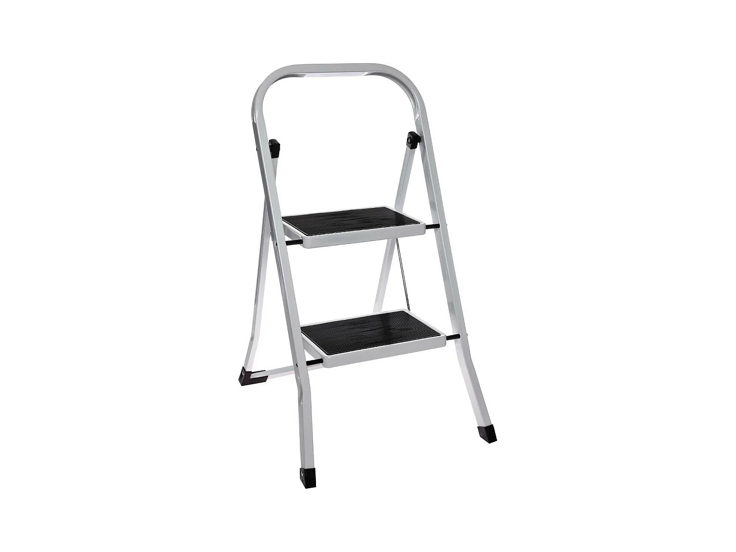 Escabeau 2 Marches en Métal 104cm Blanc