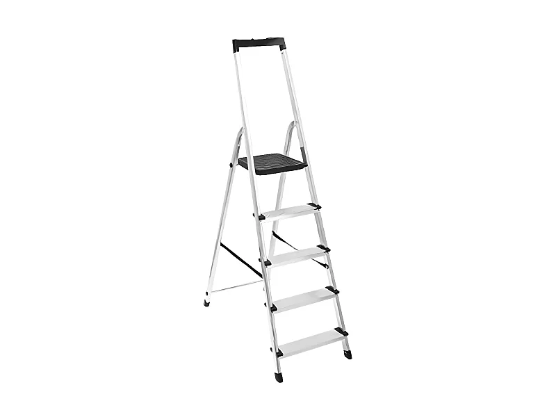 Escabeau 5 Marches Aluminium "Stool" 173cm Noir