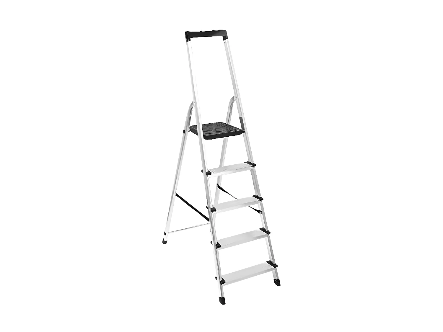 Escabeau 5 Marches Aluminium "Stool" 173cm Noir