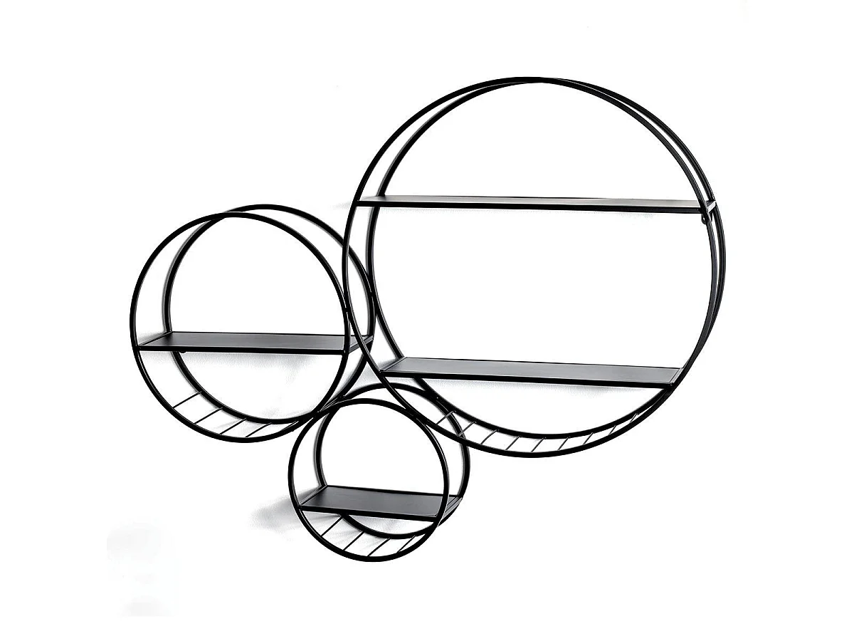 Étagère Murale Design "Tokyo" 90cm Noir