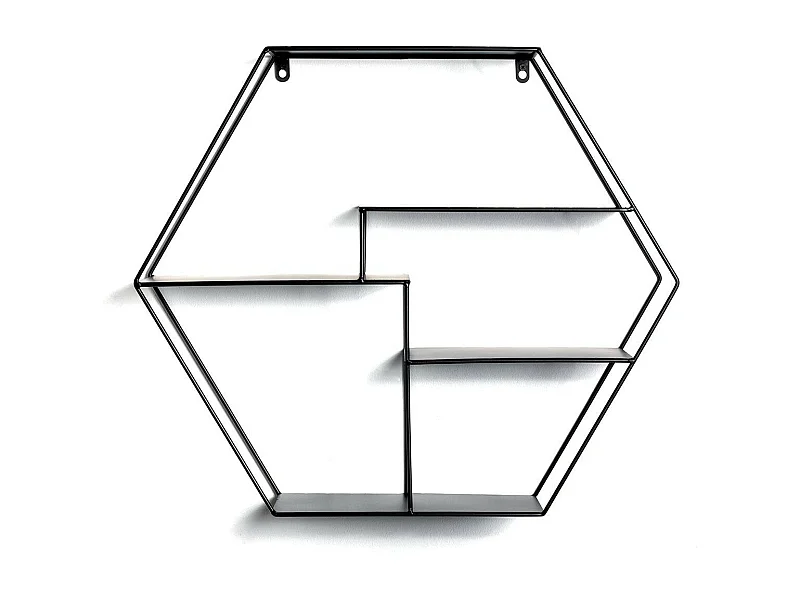 Étagère Murale 3 Niveaux "Inaya" 61cm Noir