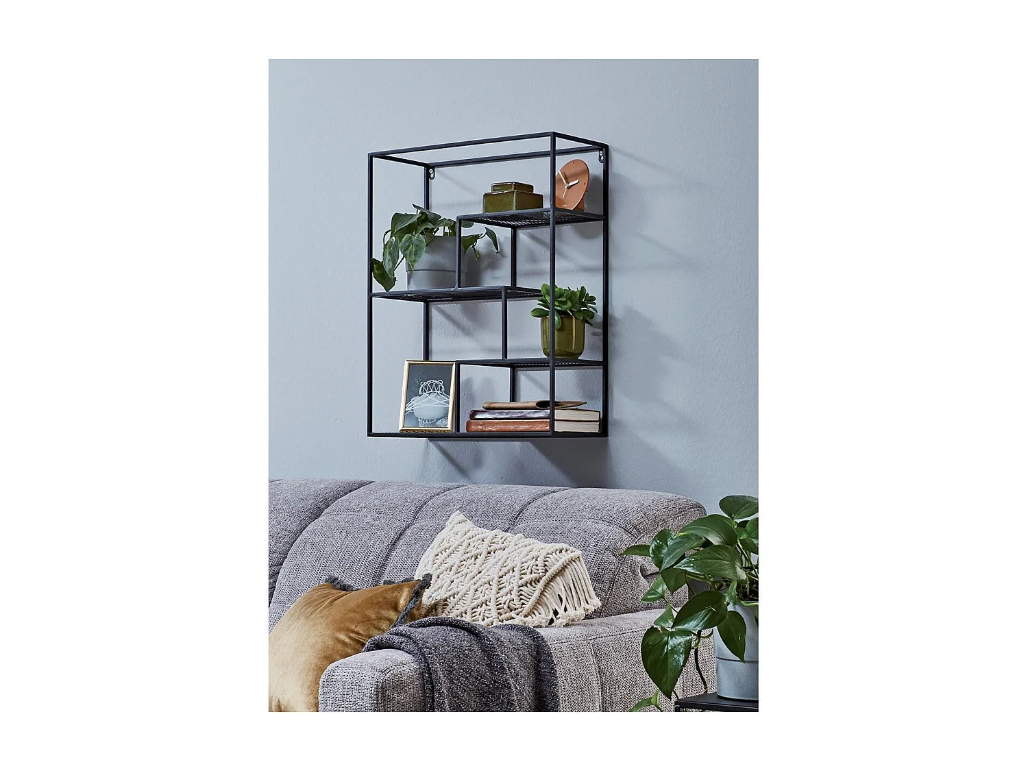 Étagère Murale 3 Niveaux "Inaya" 60cm Noir