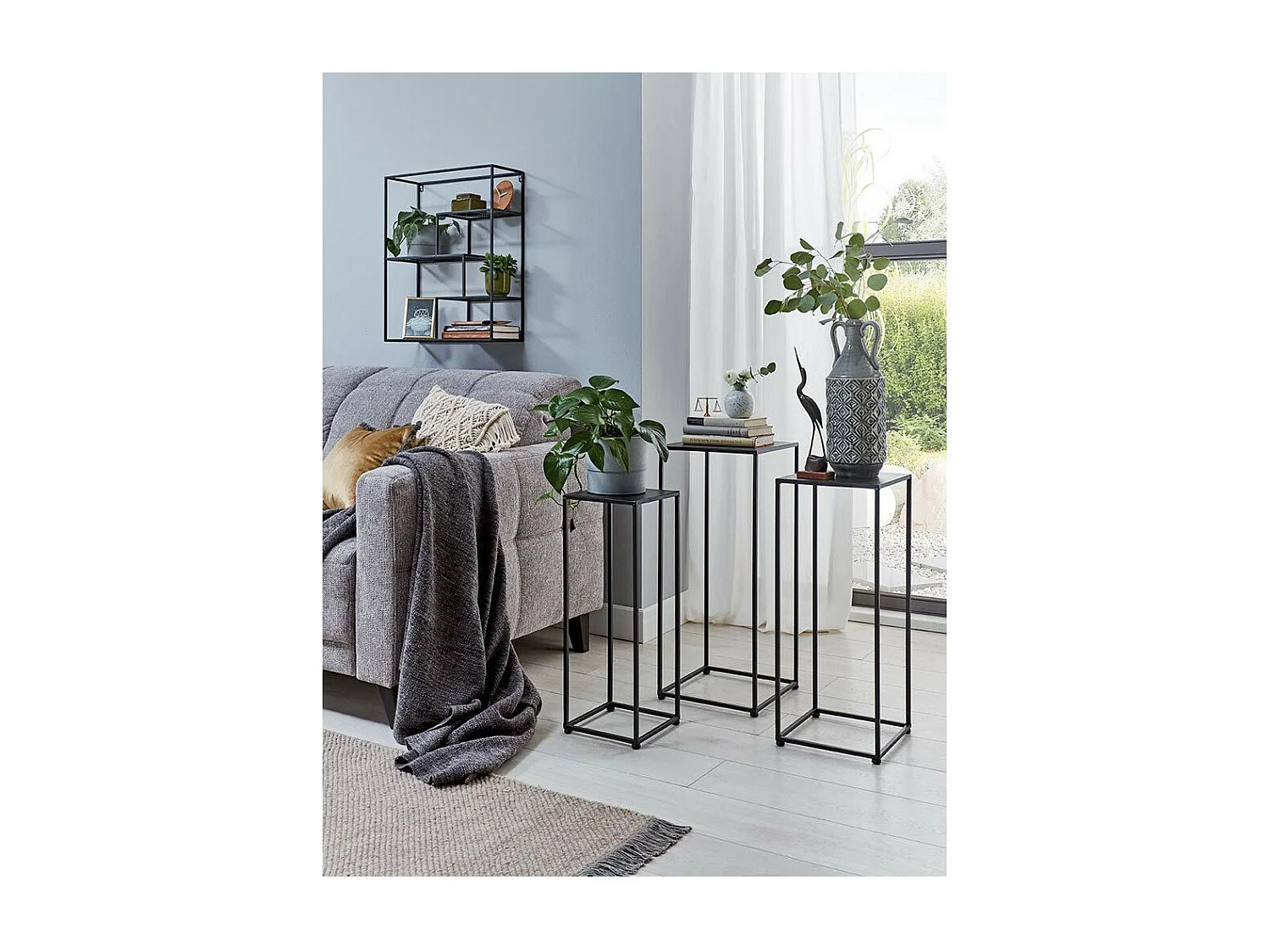 Étagère Murale 3 Niveaux "Inaya" 60cm Noir