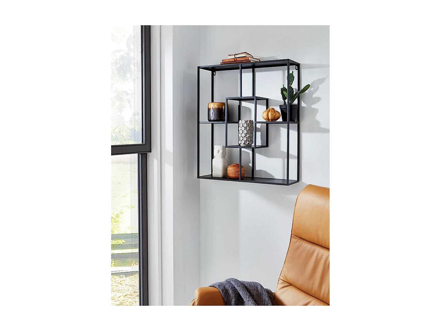 Étagère Murale Design "Tybia" 70cm Noir