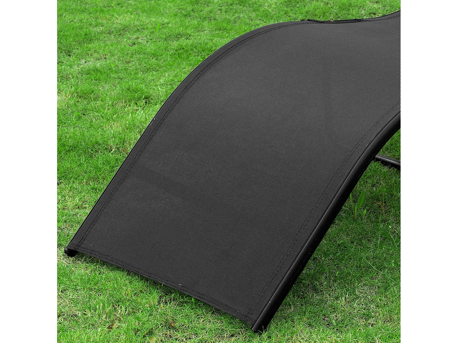 Gartenliege OGS45-SCH 60 x 69 x 173 cm Schwarz