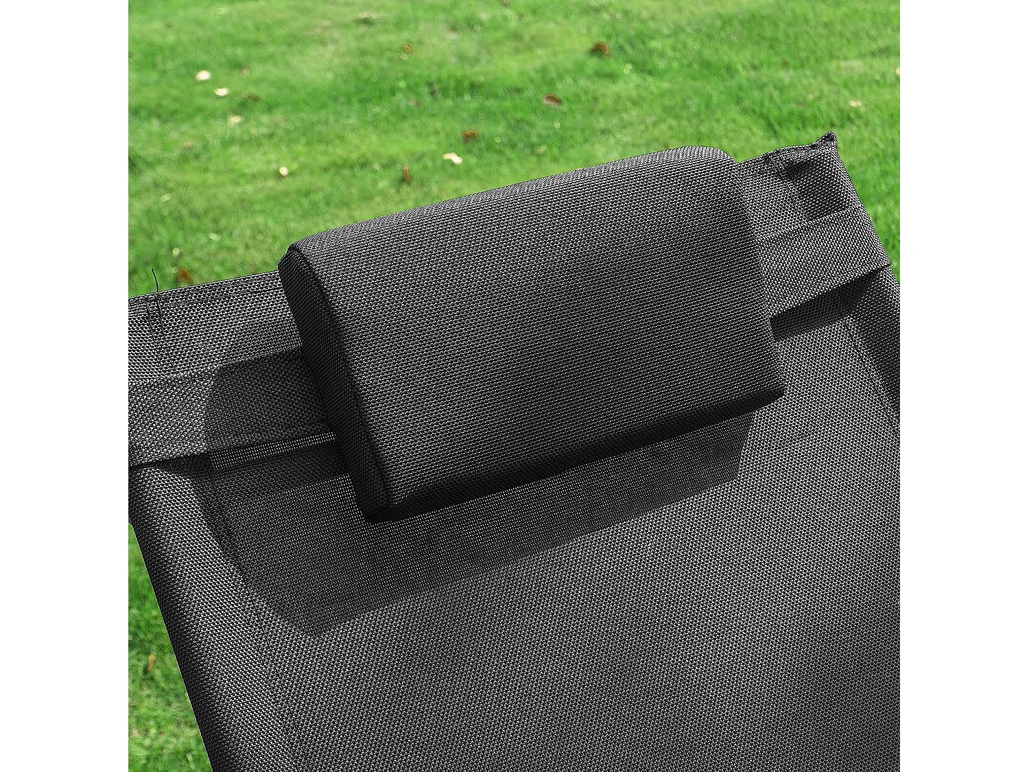 SoBuy  Poltrona dondolo, Sdraio Relax, Sedia a sdraio, Con poggiatesta, Nero OGS28-SCH