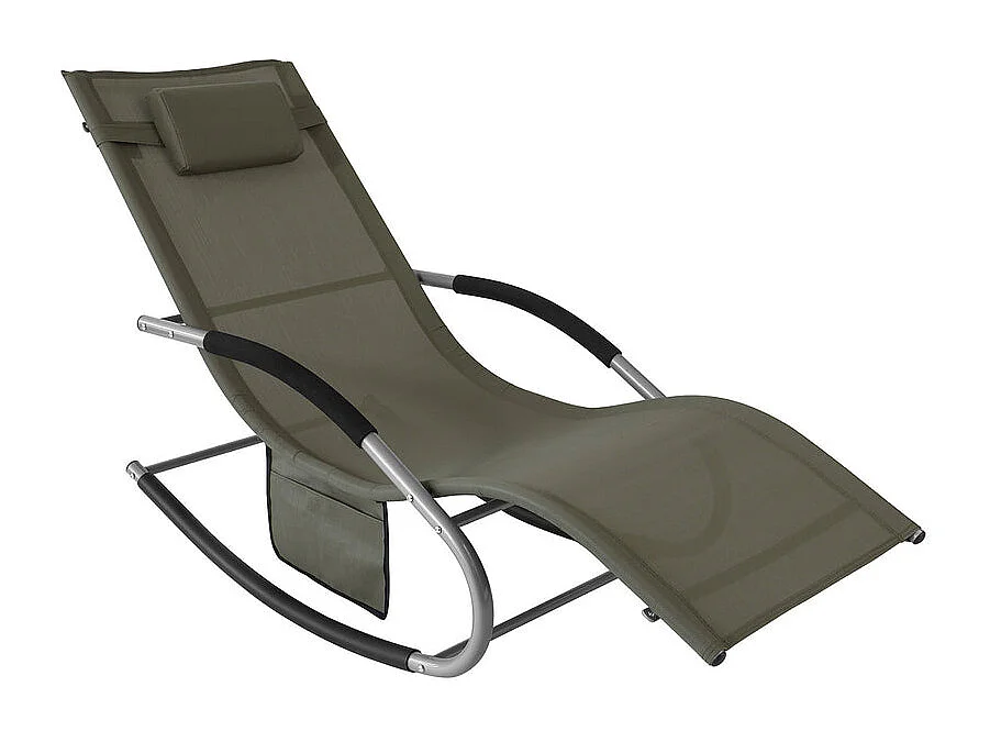 Bain de Soleil Chaise Longue Fauteuil à Bascule avec Appui,SoBuy OGS28-BR