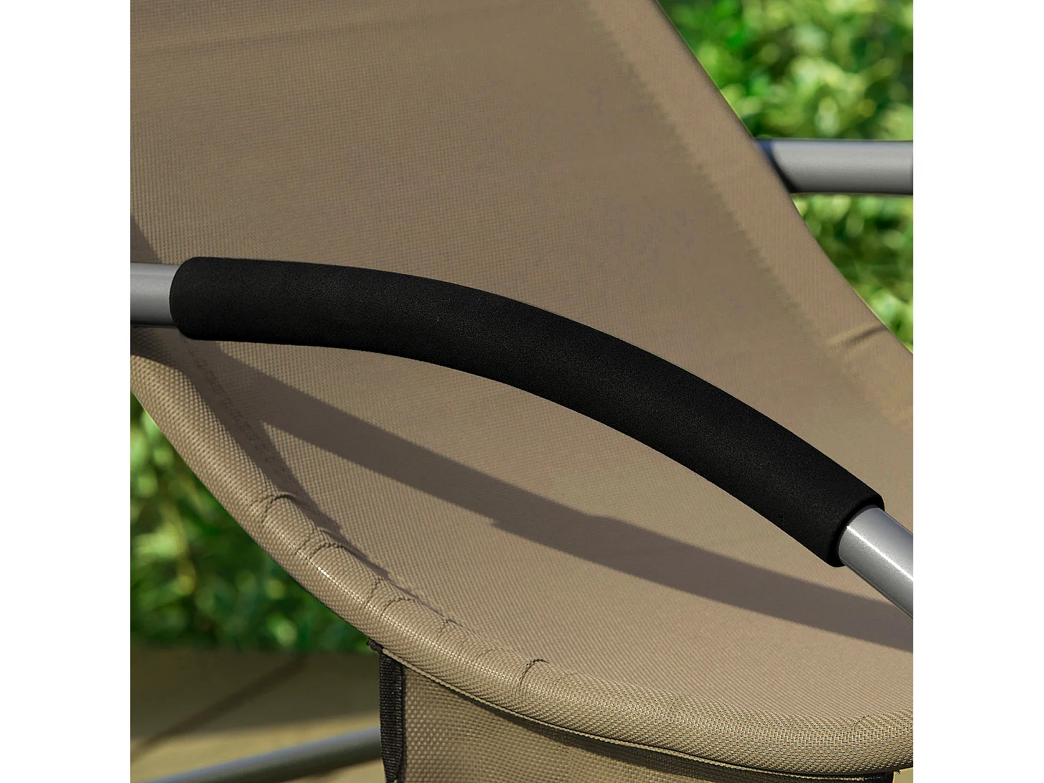 Bain de Soleil Chaise Longue Fauteuil à Bascule avec Appui,SoBuy OGS28-BR