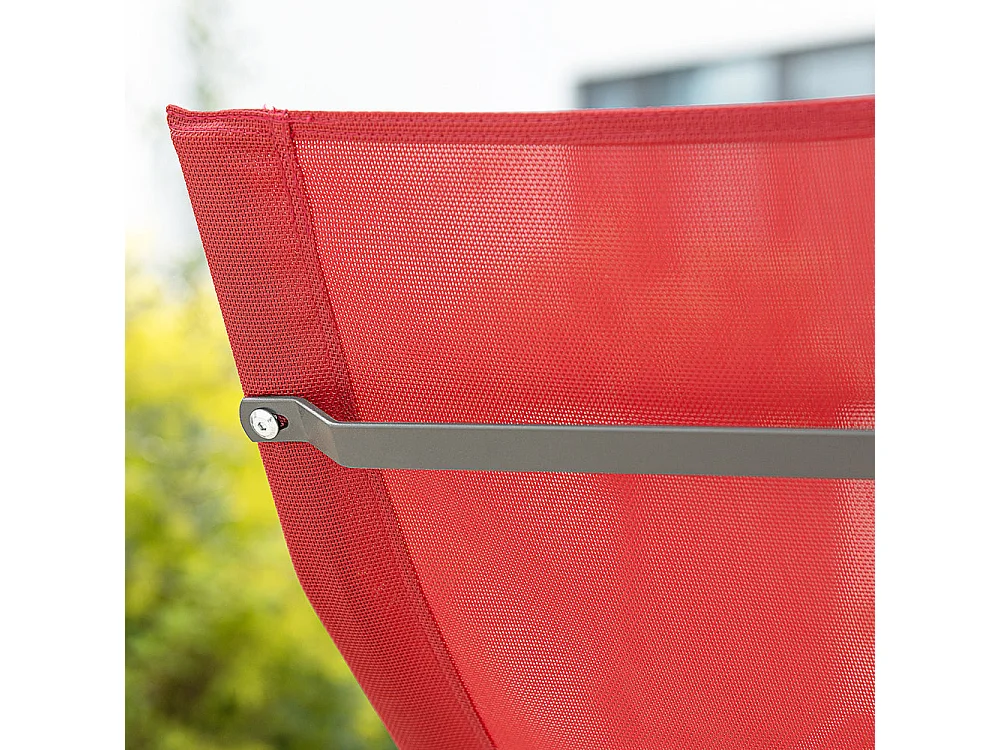 SoBuy OGS47-MS Schommelstoel Relaxstoel Ligstoel Lounge Chair Tuinstoel Zonnebaden - met Zijtas en Voetensteun - Draagvermogen 150 kg