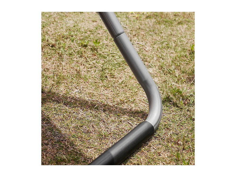 SoBuy OGS38-R Ligstoel Tuin Lounger Relaxstoel Schommelligstoel Zonnebed met Kussen Rood