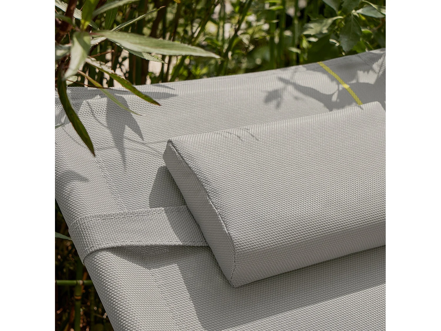 SoBuy OGS38-HG Transat de Jardin Chaise Longue Bain de Soleil avec Appui-tête- Charge Max 120 kg, Gris