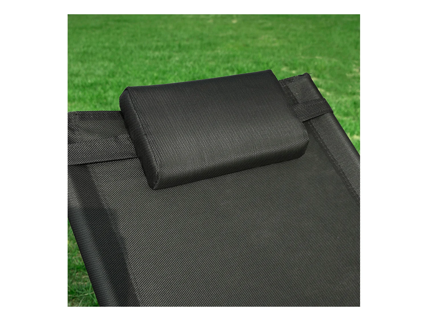 Gartenliege OGS38-SCH 56 x 67 x 165 cm Schwarz